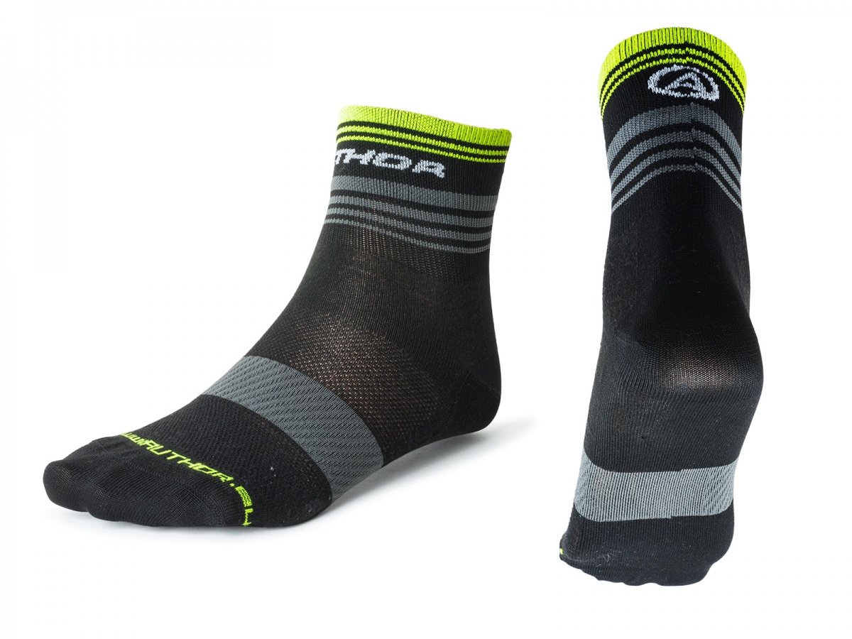 Ponožky Author ProLite X0 černá/šedá/žlutá neonová M 38-42