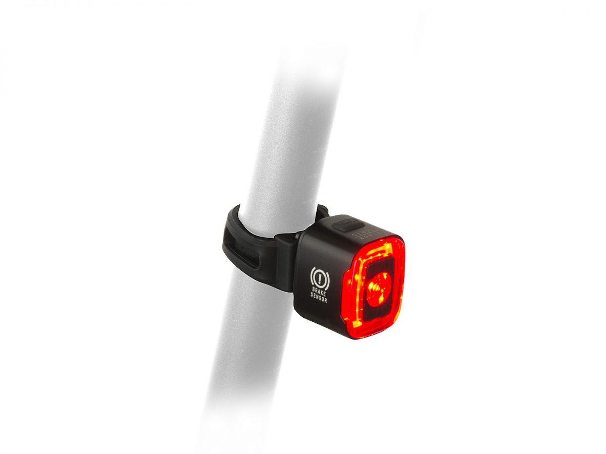 Světlo Author zadní Cubus Brake USB CobLed 70 lm černá/červené-sklo