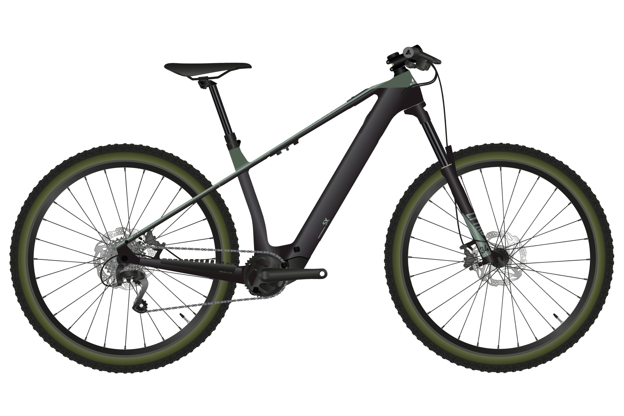 Bulls Sonic EVO SX 1 29 400Wh UD Carbon/green S 2024