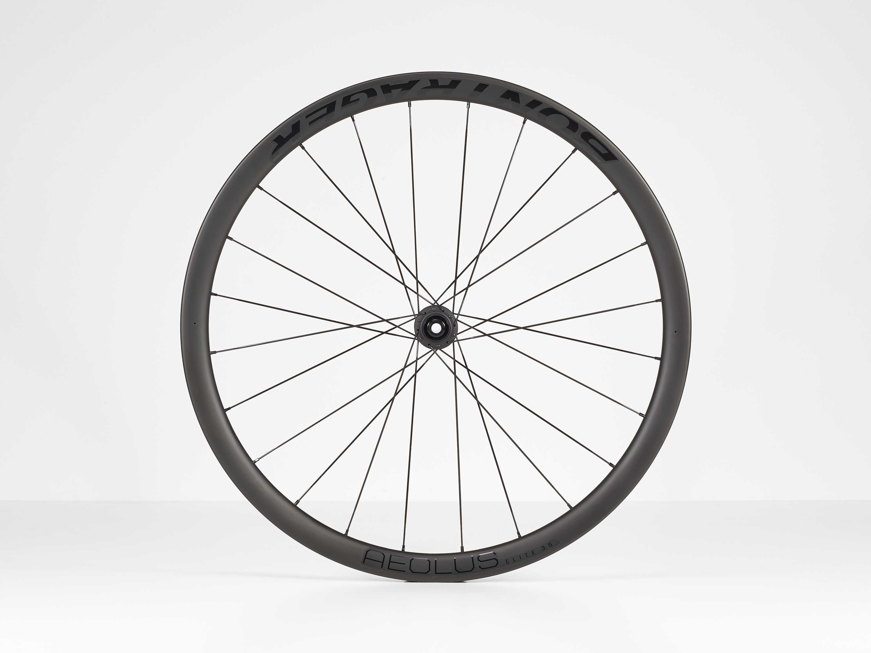 Silniční kolo Bontrager Aeolus Elite 35 TLR pro kotoučové brzdy ČERNÁ Front